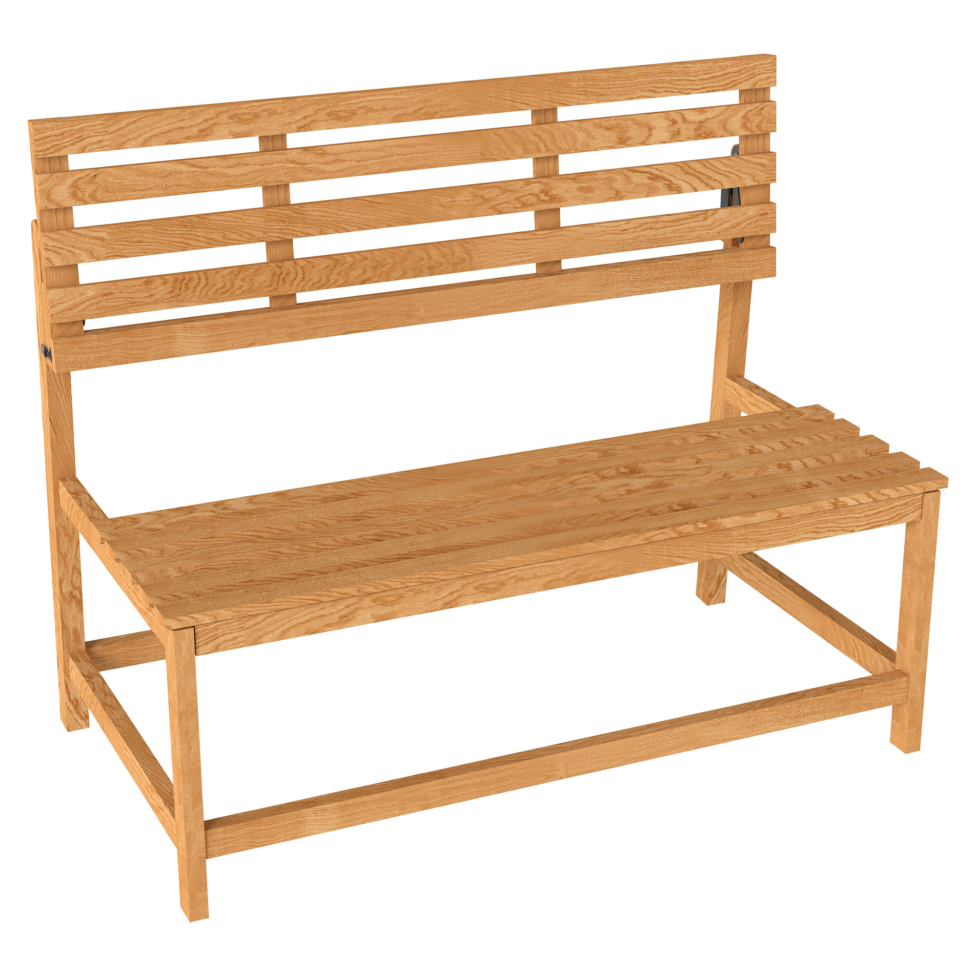 OUTSUNNY Dvojmiestna záhradná lavica drevená nosnosť 240 kg 110 x 61 x 89 cm teakové drevo