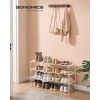 Botník se 3 policemi pro 16 až 20 párů stohovatelný 92 x 55 x 30 cm bílá