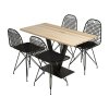 Jídelní set stůl, židle SUN bříza, černý