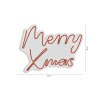 Dekorativní nástěnný nápis MERRY X MAS s led podsvícením červená