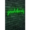 Nástěnný nápis GOOD VIBES ONLY s led osvětlením zelená