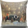 Dekorační polštářek AUTO S DÁRKY 43 cm polyester/bavlna