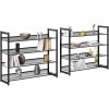 kovový botník 8 polic černý 6