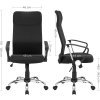 Kancelárske kreslo so sieťovaným operadlom čierne