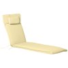 Polstr na zahradní lehátko polyester 198 x 53 x 5 cm krémová