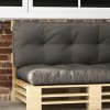 Polštář na paletu s UV ochranou pro 3 osoby 120 cm x 80 cm x 12 cm tmavě šedá