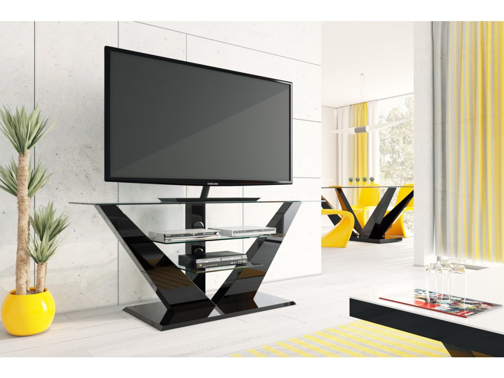 Televizní stolek LUNA (černý)