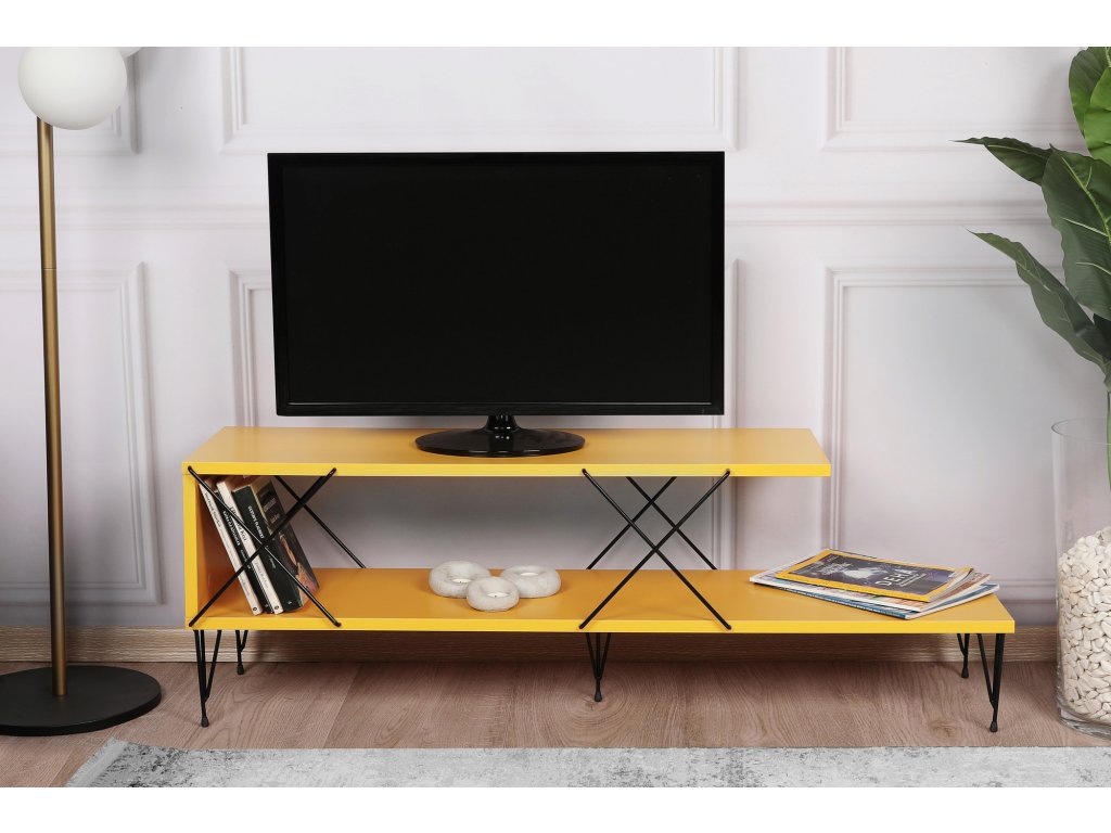Televizní stolek STREET žlutý