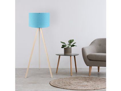 Stojací lampa AYD 63 modrá krémová