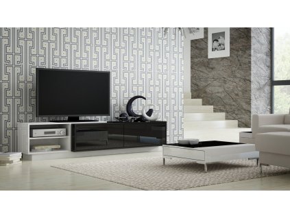 Televizní stolek SIGMA 2 (černá-bílá)