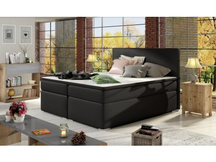 Manželská postel DOLCE BOXSPRINGS 160 cm (ekokůže soft 011)