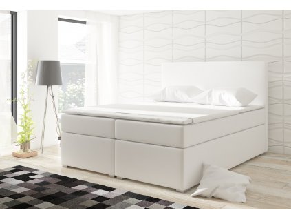 Manželská postel DOLCE BOXSPRINGS 160cm (ekokůže soft 017) 