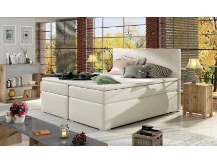 Manželská postel DOLCE BOXSPRINGS 180 cm (ekokůže soft 033)