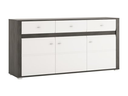 Komoda SEVILLA 40 (Norská borovice/bílý lesk)