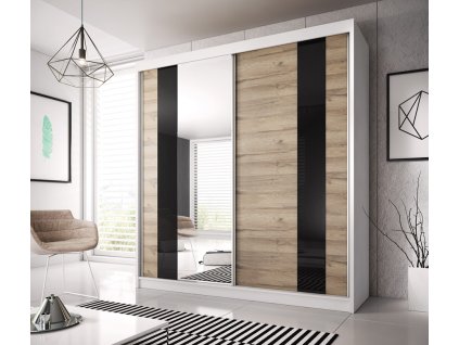 Šatní skříň MULTI 33, 183 cm, bílá, SKLADEM 1ks
