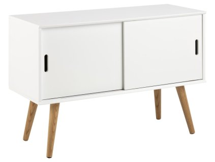 tv stolek bílý dřevěné nohy