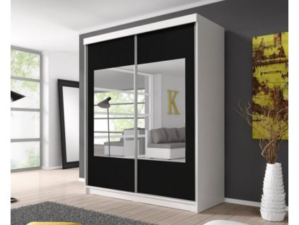 Šatní skříň MULTI 03, 183 cm, bílý mat