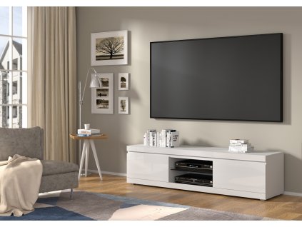Televizní stolek NET 180 cm univerzální, bílý