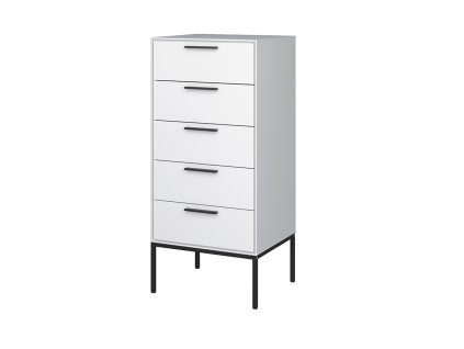 komoda SLIMLINE bílá černá02