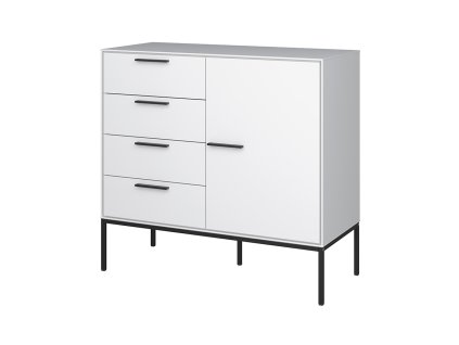 komoda SLIMLINE bílá černá02