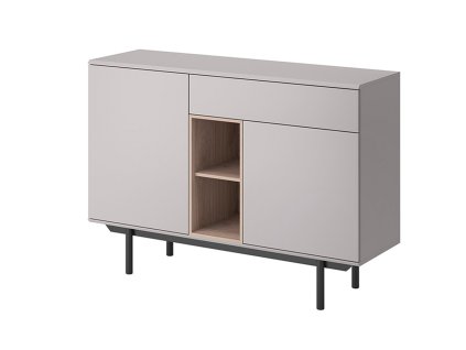 Komoda NISSO 1 zásuvka šedá dub 125 x 89 x 40 cm