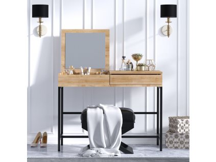Toaletní stolek LINDA dub, černý