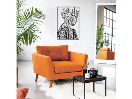 Kovová nástěnná dekorace STROM KRÁSY 48 cm 