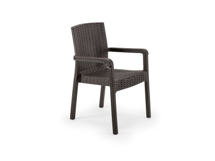 Zahradní židle RATTAN ROYAL tmavě hnědá
