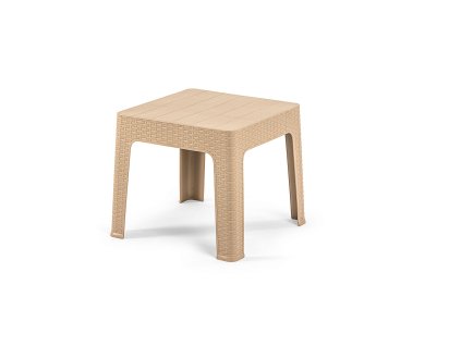 Zahradní konferenční stolek RATTAN SQUARE cappuccino