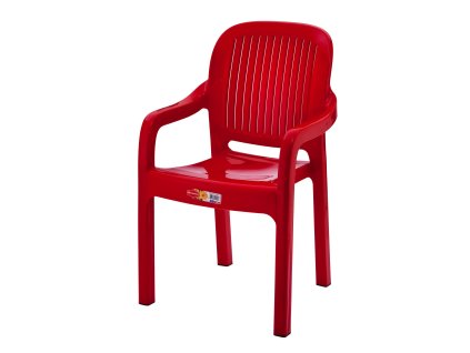Dětská zahradní židle STRIPE červená