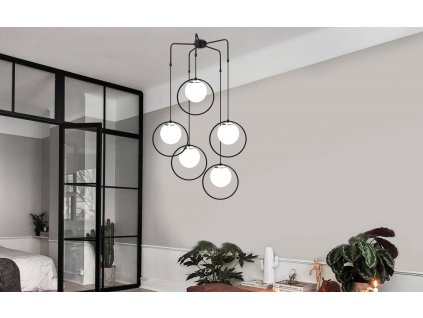 Lustr DOLUNAY - 4511 černá bílá