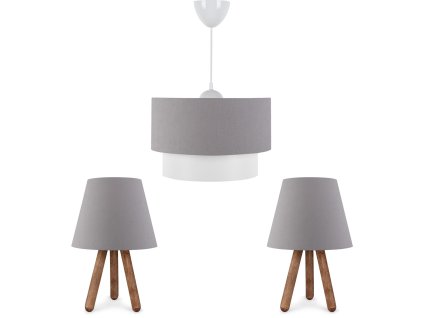 Stolní lampy a lustr AYD-1928 šedá ořech
