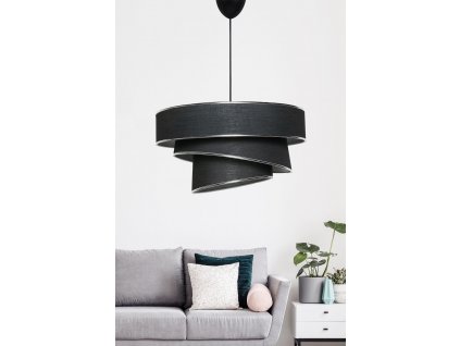 Lustr COUPER černá stříbrná