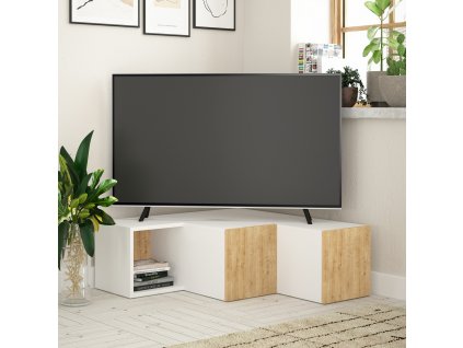 Televizní stolek COMPACT dub bílý