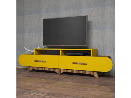 Televizní stolek FLORA ořech žlutý