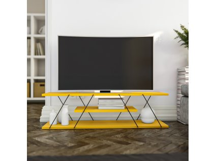 Televizní stolek CANAZ žlutý černý