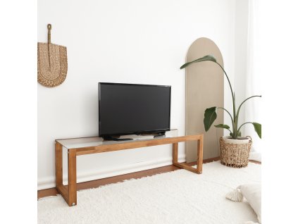Televizní stolek VIA Hnědé dřevo