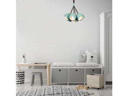 Lustr SIVANI tyrkys bílý