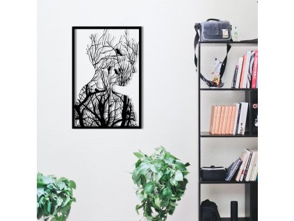 Nástěnná dekorace ARAKAN černá kov