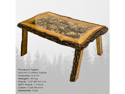 Konferenční stolek MIYOLA dub hnědý