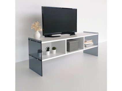 Televizní stolek TV401 bílý šedý