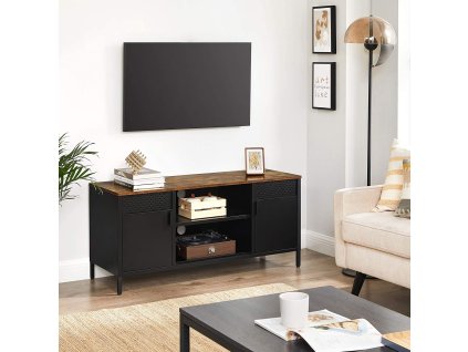 Televizní stolek  120x40x55cm černý hnědý