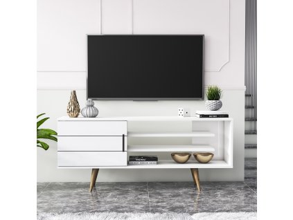 Televizní stolek TERMINI bílý
