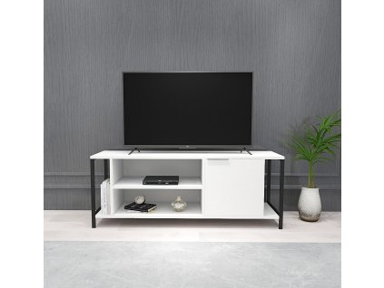 Televizní stolek BOND bílý černý