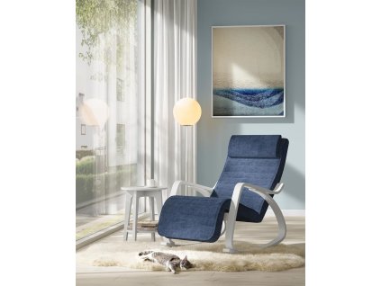 houpací židle křeslo modré LYY011Q01 SONGMICS2