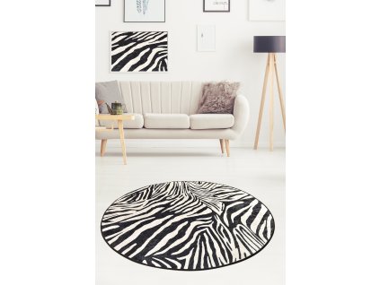Koberec (100 cm) ZEBRA černobílý
