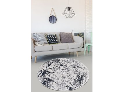 Kulatý koberec (200 cm) KENZO béžová textura