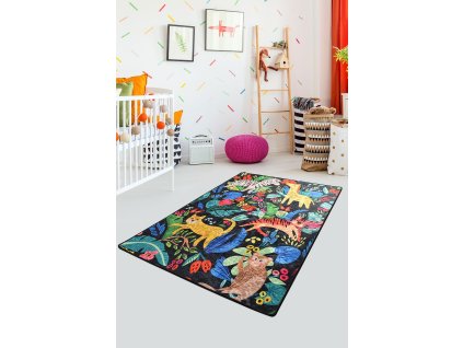 Dětský koberec (200 x 290) ZOO černý 