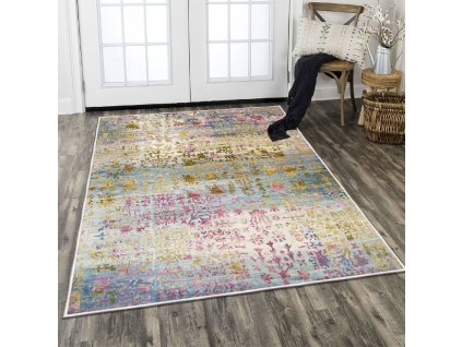 Předsíňový koberec (100 x 200 cm) ELS1895 barevný se vzorem