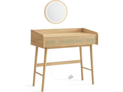 Toaletní stolek se zrcadlem BOHO 3 zásuvky